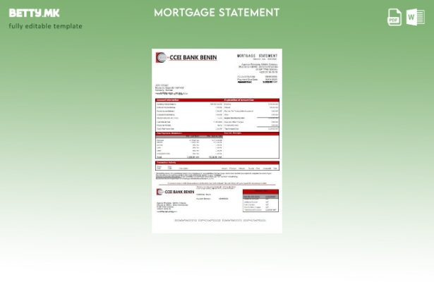 Модерен стил Екваторска Гвинеја CCEI банка Бенин шаблон извод за хипотека на бан